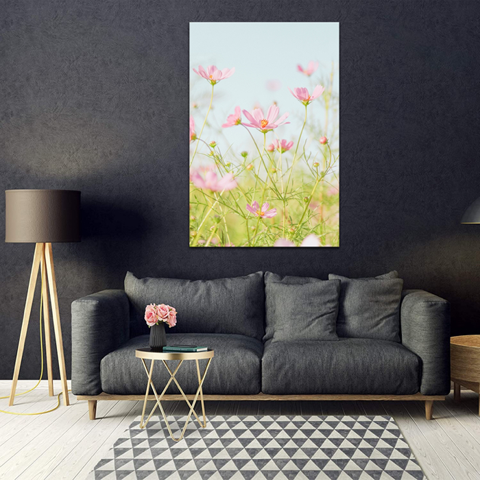 Falikép Rózsaszín Virágok Vászonkép