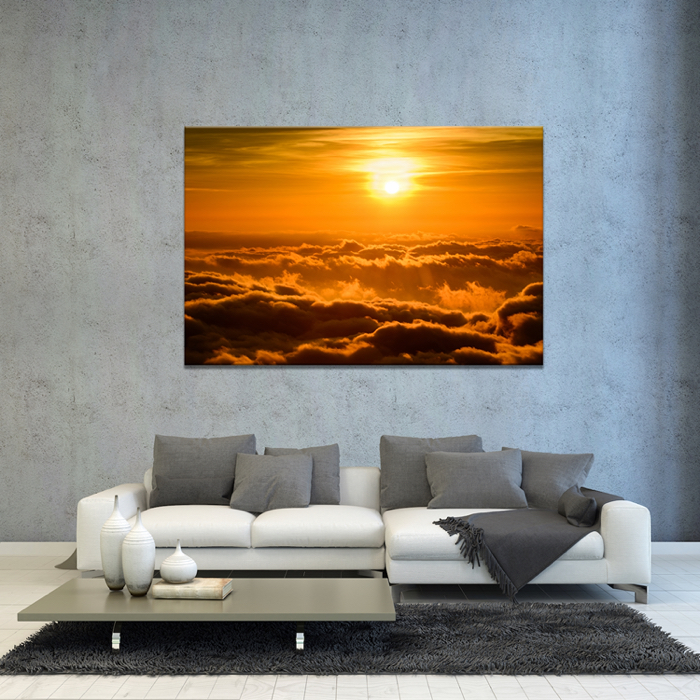 Falikép Nap Felhők Felett Vászonkép