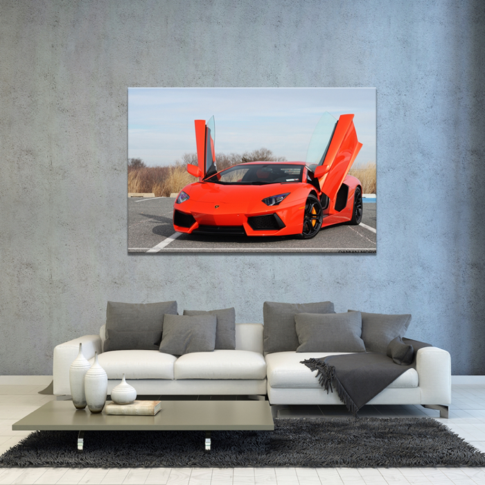 Falikép Narancssárga Lamborghini Sportkocsi Sportautó Vászonkép