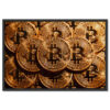 Bitcoin Logó Digitális Pénz Valuta Érmek Poszter