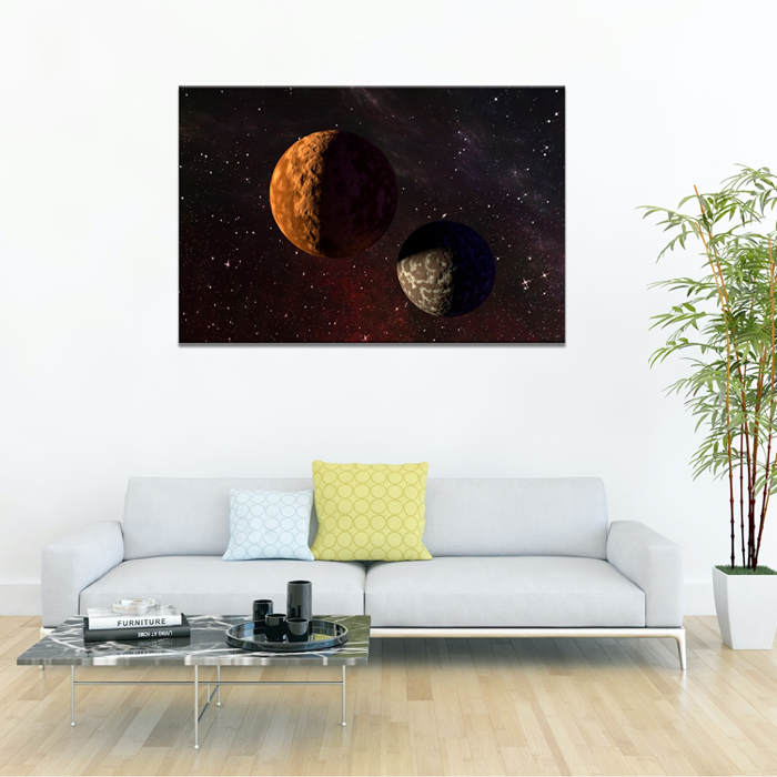 Falikép Bolygók Világűr Galaxis Univerzum Vászonkép