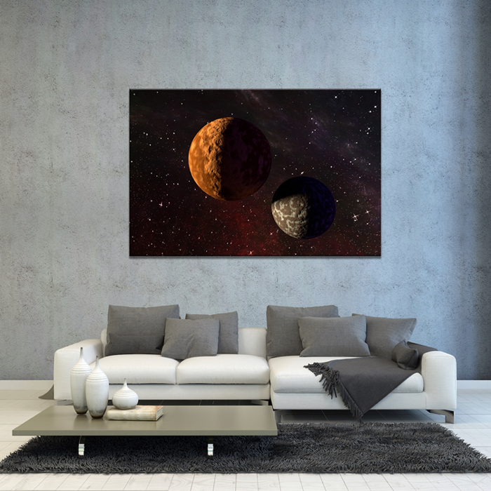 Falikép Bolygók Világűr Galaxis Univerzum Vászonkép