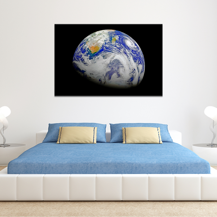 Falikép Föld Bolygó Világűrből Galaxis Univerzum Vászonkép