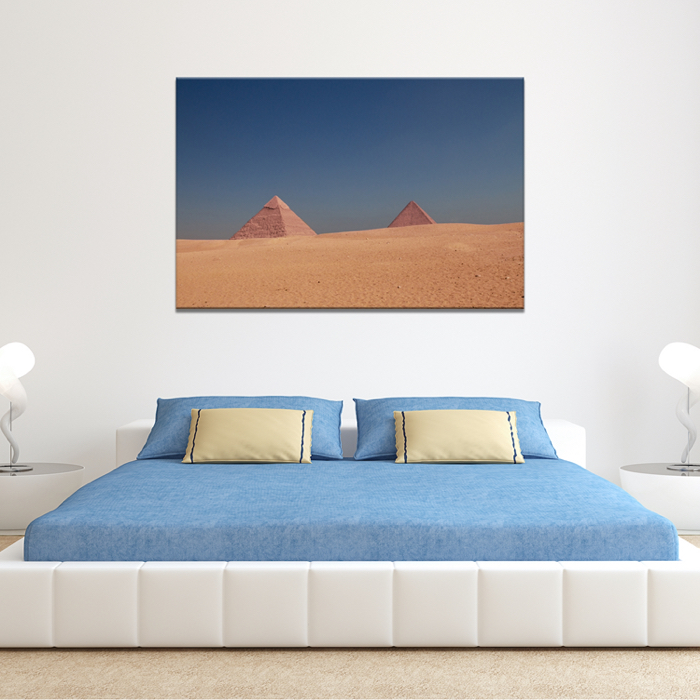 Falikép Piramisok Sivatag Egyiptom Vászonkép