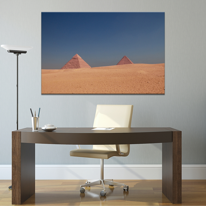 Falikép Piramisok Sivatag Egyiptom Vászonkép