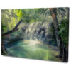 Falikép Dzsungel Vízesés Erdő Természet Tájkép Vászonkép