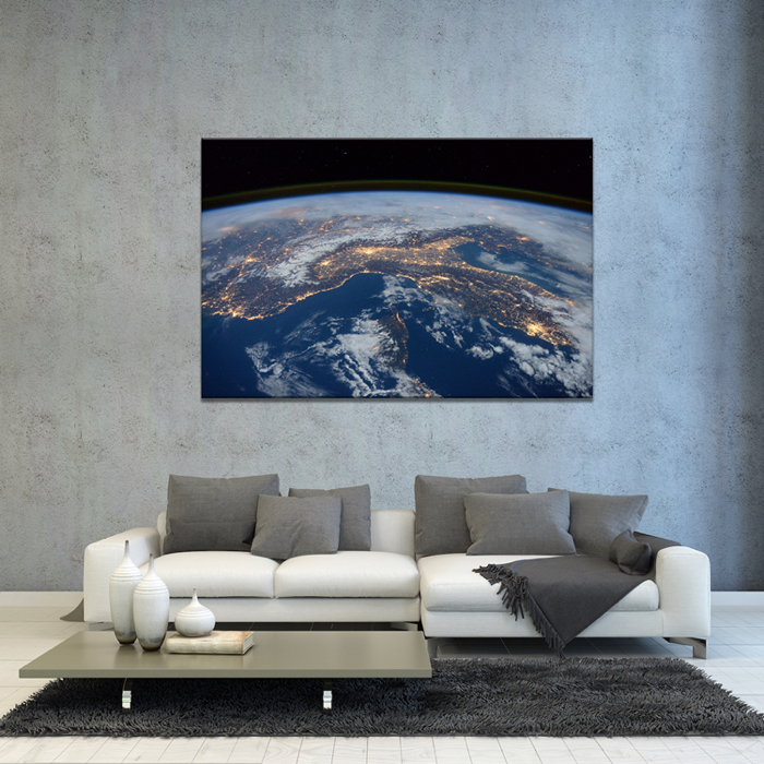 Falikép Bolygó Föld Világűr Galaxis Univerzum Vászonkép