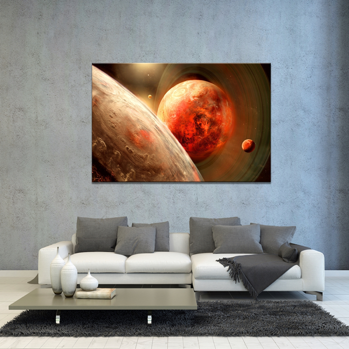 Falikép Bolygó Világűr Galaxis Univerzum Vászonkép