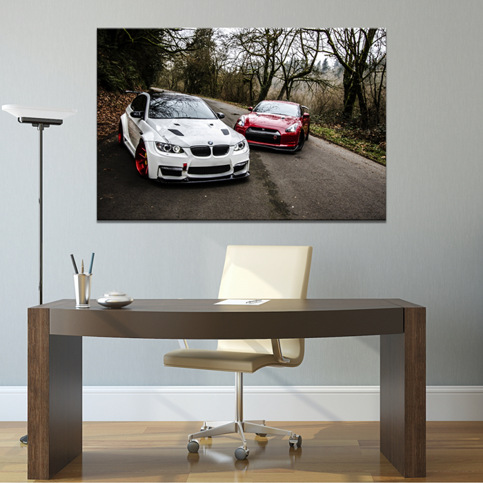 Falikép BMW M3, Nissan GTR Vászonkép