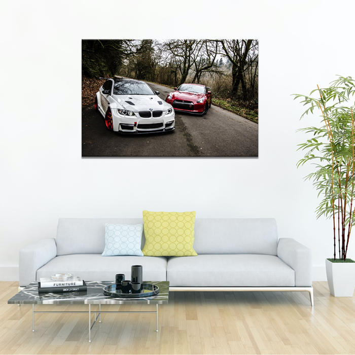 Falikép BMW M3, Nissan GTR Vászonkép