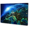 Falikép Bolygó Föld 3D Európa Világűr Vászonkép