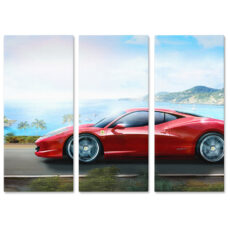 Falikép Ferrari Italia Többrészes Vászonkép (3 Részes)
