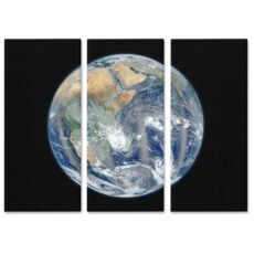 Falikép Föld Bolygó Űrből Többrészes Vászonkép (3 Részes)