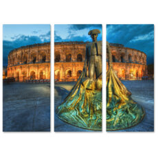 Falikép Róma Amfiteátrum Colosseum Ókor Többrészes Vászonkép (3 Részes)