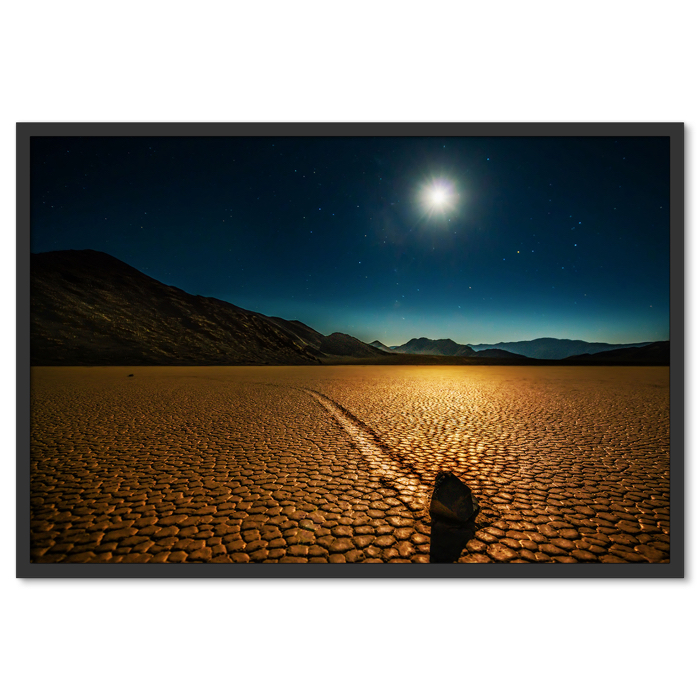 Mozgó Kövek Sivatag Sétáló Sziklák Halál-Völgy Death Valley Poszter