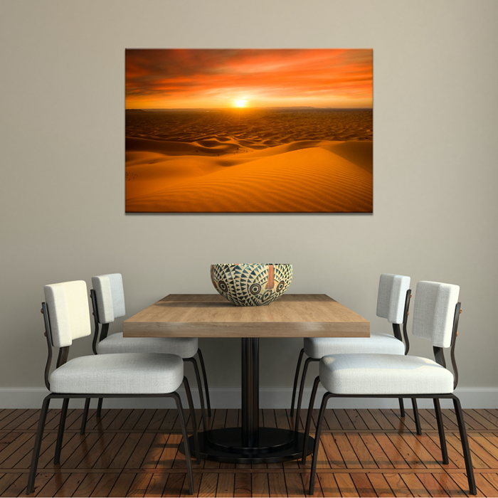 Falikép Szahara Sivatag Nap Homok Tájkép Napkelte Vászonkép