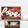 Love Szeretet Szerelem Felirat Írás Rózsa Poszter