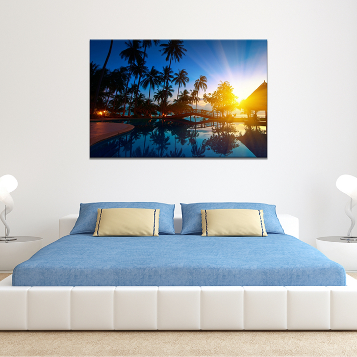 Falikép Trópusi Nyaralás Luxus Hotel Medence Vászonkép