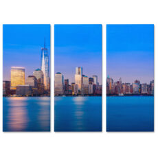 Falikép New York Város Épületek Felhőkarcolók Többrészes Vászonkép (3 Részes)