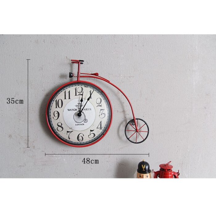 Bicikli Falióra, Kerékpár Kreatív Egyedi Óra Falra, 35x48 cm