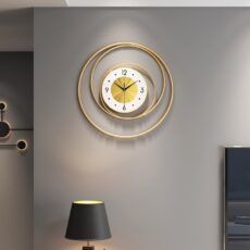 Geometrikus Falióra, Luxus Modern Óra Dekor, Nagyméretű, Arany Színű, 50-60 cm