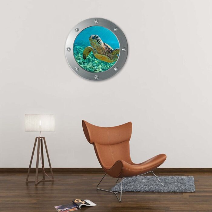 3D Falmatrica gyerekszobába, delfin, korall, cápa, teknős, 29 cm