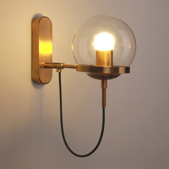 Fali Lámpa Led, Beltéri, Modern, E27 110-220V, Fekete, Bronz