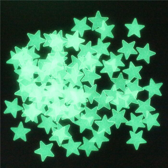 Világító falmatrica csillagokkal, 50 db.