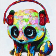 Panda Kifestő Vászonkép, Színező Falikép, Állatos, Ecset + Festék