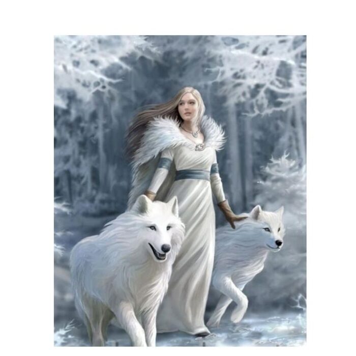 Fehér Farkasok Kifestős Felnőtteknek, Ecsettel és Festékkel