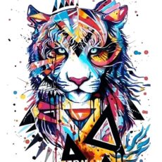 Tigris Kifestő Vászonkép, Színező Falikép, Állatos, Ecset + Festék