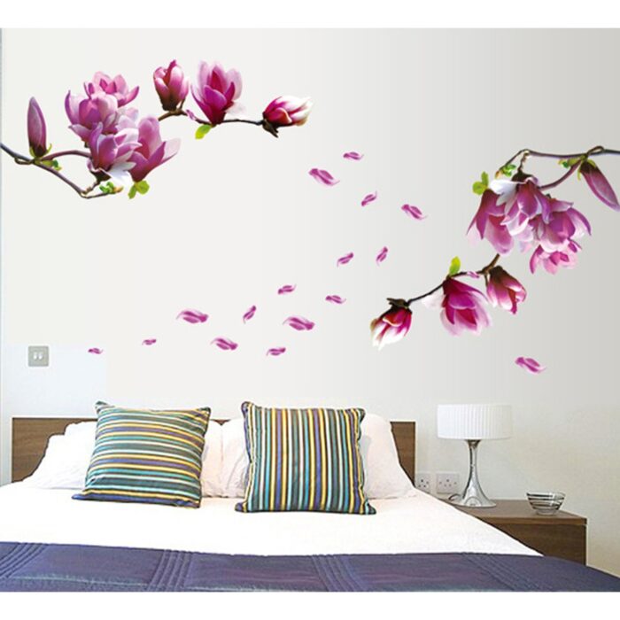 Színes falikép hálószobába, virágos, magnólia
