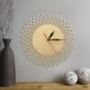 Modern Kerek Falióra, Minimál, Fa, 30 cm