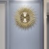 Modern Falióra Kerek, Arany Színű, Luxus Nappaliba, Konyhába, Hálóba, 60-70 cm